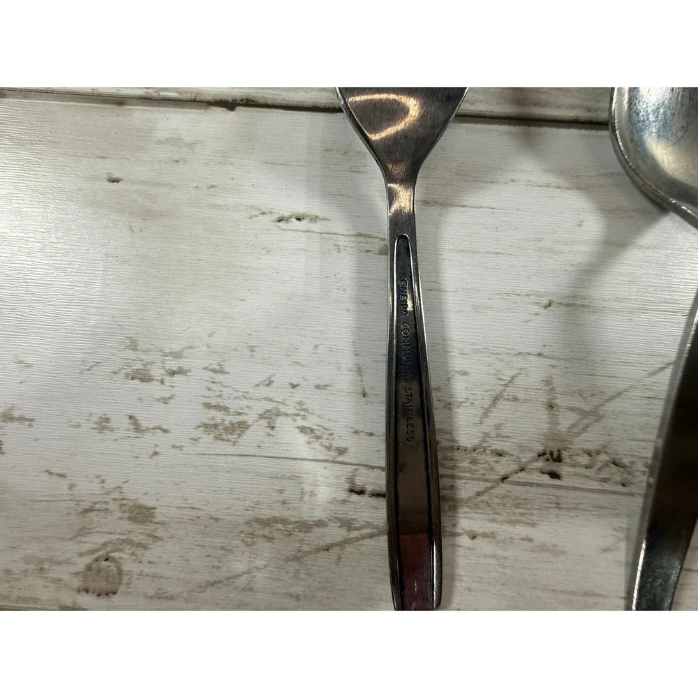 Oneida Community Stainless Morning Star Flatware Fork Teaspoon Tablespoon 3pc